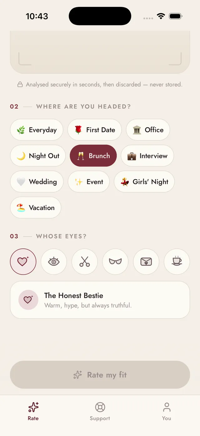 Choosing the occasion and which judge’s eyes to rate the look through